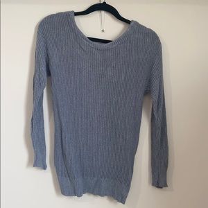 Fallan Twist Back Plunging V Neck Pullover